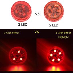 Careflection SHOP360.IN ; it revolves around you Universal Anti Collision Signal Wireless Car Door LED Warning Light (Red) -4 Pieces image 4