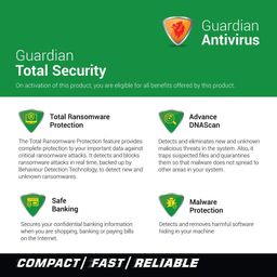 Guardian Antivirus Total Security With Anti-Ransomware- 1Pc/1Year (Email Delivery In 2 Hours- No Cd) image 3