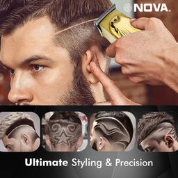 NOVA NHT 1102 Trimmer 120 min Runtime 4 Length Settings (Gold) image 5