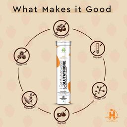 Healthy Nutrition - Just for the Health of it L-Glutathione 600 Mg With Vitamin C For Glowing Skin,Antioxidants,Detoxification Pigmentation,And Tan Removal For Men & Women- 1 Count,20 Capsule image 4
