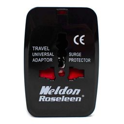 Weldon Roseleen Travel Basic International Travel Adapter with 2 USB AU UK US EU Plug Adapter Copper image 1