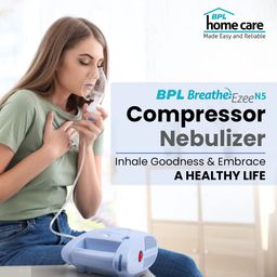 BPL Medical Technologies Breath Ezee N5 Low Noise Compressor BPL Nebuliser Machine Kit for Child and Adult, Portable Nebulizer image 2