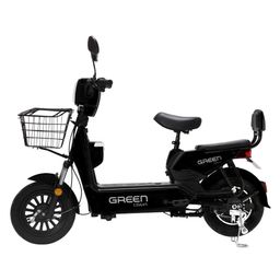 Green Udaan Low Speed Electric Scooter Non RTO 30KM Range Black with Portable Charger image 1