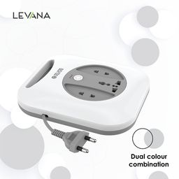 Polycab 6A 2 PIN G-Square Flex Box with 4 Meter Power Cord For Home & Office Use With Surge Protection Socket For Computer & Laptop (White) image 2