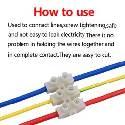 Terminal Strip Screw Terminal Barrier Block 10A 12 Position Dual Row Type H Wire Connector 2 Pieces image 3