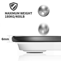 dr. care Hesley Digital Bathroom Scale for Body Weight | 180kg Capacity, LED Display, Black with Red Backlight | Precision Weight Machine for Personal Use | Stylish and Durable Design image 4