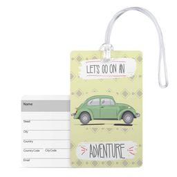 100yellow 100Yellow® PVC with Silicon, Gloss Finish Let's Go in Adventure Luggage/Suitcases Tags image 1