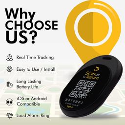 tag8 Dolphin Smart Tracker Max, Mini Bluetooth Tag to Locate Item in Approximate Range, Alternative to GPS Tracker, Works with Android & Apple Device, Key, Bag, Phone & Wallet Finder, Pack 2, Black image 3