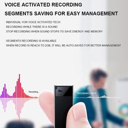 STELO 32GB Inbuit Memory Voice Activated Recorder with The Longest Battery Life, Continuous Recording up to 15 Days with Single Charge, MP3 Audio Records for Home/Office/Class/Interviews/Car image 2