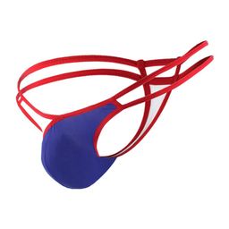 Men's Comfortable Polyester Spandex Dual Back String, Multicolour Free Size image 3
