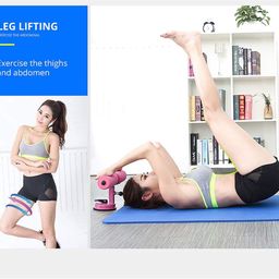 SILENCIO Sit-Up Bar With Foam Handle and Rubber Suction Seat Up Fitness Equipment Sit-ups and Push-ups Assistant Device For Weight Lose Gym Workout Abdominal Curl Exercise Trainer at Home (Pack of 1) image 5
