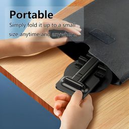 Elfora 360° Mobile Stand |Rotatable & Foldable | Tabletop Mobile Holder |Multiple Height & Angle Adjustments | Compatible for iPhone | Samsung | Oneplus | Vivo | Oppo & Other Smartphones (Black) image 3