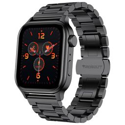 Fire-Boltt Rise Luxe Smart Watch with Stainless Steel, 47mm (1.85) Display Bluetooth Calling, Rotating Crown, AI Voice Assistant, 120 Sports Modes, Neon UI, SpO2 & Heart Rate Monitoring (Black SS) image 1