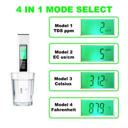 2024 TDS Meter,Accurate and Reliable,Water Testing Kits for Drinking Water,Professional Water Meter,TDS, EC & Temp Meter 4 in 1(White) image 2