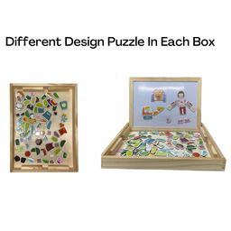 Toy Imagine Wooden Magnetic Chalkboard Multipurpose Double-Sided Educational Learning Board with Chalk,1 Small Size Duster, (Small Chalkboard) image 4