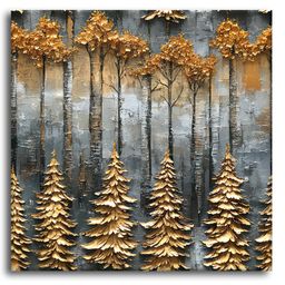 Olive Tree Wooden Wall Art Attractive Set of 1 Canvas Painting for Home, Bedroom & Living Room|Engineered Wood Frame|Modern Stylish Hanging Wall Art Painting for Wall Decoration - Grey-image-94