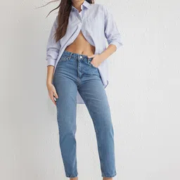 Trendyol Women Regular Fit Mid-Rise Jeans-image-50