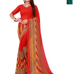 Moda Rapido Pack Of 2 Floral Printed Pure Georgette Saree-image-94