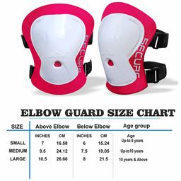 JASPO Secure Hybrid Elbow Guards Size Medium - Pink image 4