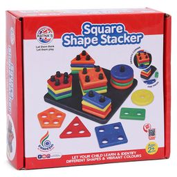 Ratnas Square Shape Stacker Shape Sorter Game - Multicolor image 4
