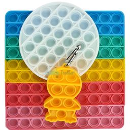 FunBlast Jumbo Square with Round & Keychain Pop it Fidget Toys Big Size Pack of 3 - Multicolor image 5