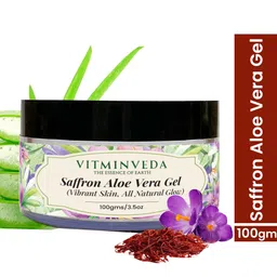 VITMINVEDA Pure Natural Saffron Aloe Vera Gel For Vibrant Skin - 100g-16