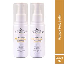 Verdant Natural Care Set Of 2 SPF 20 Moisturising Papaya Body Lotions-100ml Each-53