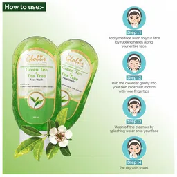Globus Remedies Set of 4 Blemish Control Green Tea & Tea Tree Face Wash - 100 ml Each image 4