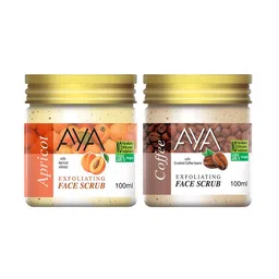 AYA Set of Apricot & Coffee Exfoliating Face Scrubs - 100 ml Each-33