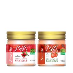 AYA Set of Rosehip & Tomato Exfoliating Face Scrubs - 100 ml Each-47