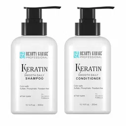 Beauty Garage Keratin Smooth Daily Shampoo and Conditioner 300 ml each-50