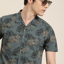 Moda Rapido Men Grey Slim Fit Printed Casual Shirt-image-9