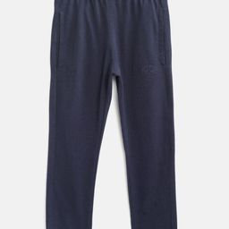 CHIMPRALA Kids Navy Blue Solid Cotton Antimicrobial Track Pants-image-15