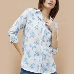 Colour Me by Melange White Printed Shirt-image-70