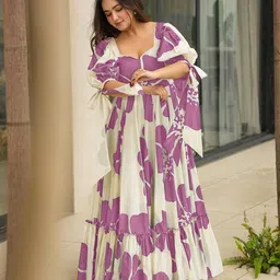 CORSICA Print A-Line Maxi Dress-image-92