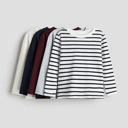 H&M 5-Pack Long-Sleeved T-shirts-image-53