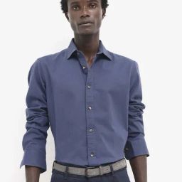 Rare Rabbit Blue Regular Fit Solid Shirt-image-79