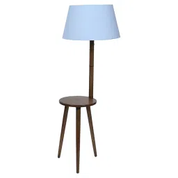 Tucasa SHS-146 Mango Wood Cotton B-22 Floor Lamp 51 Inch (Brown and Blue)-image-47