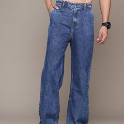 Roadster The Life Co. Men Wide Leg Non-Stretchable Pure Cotton Jeans-picture-9