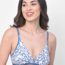 Clovia Blue Non Wired Non Padded Half Coverage Bra-image-28