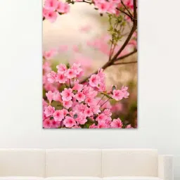 999store Pink & Brown Azalea Bush In The Spring Canvas Painting-26