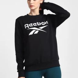 Reebok Black Round Neck Sweatshirt-image-87