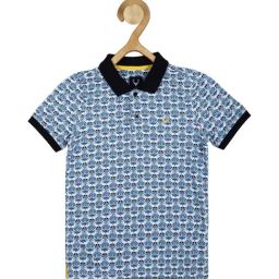 Allen Solly Junior White Floral Print Polo T-Shirt-image-63