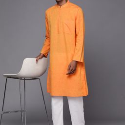 Fabindia Men Orange Kurta-picture-16