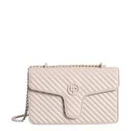 Lino Perros White Textured Small Sling Handbag-image-48