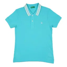 United Colors of Benetton Kids Blue Cotton Polo T-Shirt-picture-11