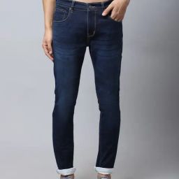 Cantabil Blue Cotton Regular Fit Jeans-image-22