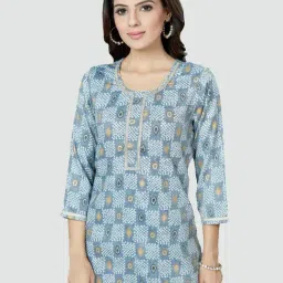 Saree Swarg Blue Printed Tunic-picture-22