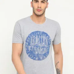 Masculino Latino Grey Cotton Regular Fit Printed T-Shirt-picture-44