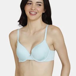 Zivame Blue Cotton Printed T-Shirt Bra-image-21